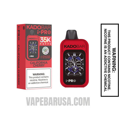 California Cherry Kado Bar i-Pro 35K Disposable Vape With Package Box