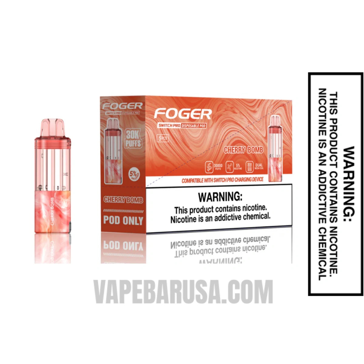 Cherry Bomb Foger Switch Pro 30K Disposable Pod with Bundle Box
