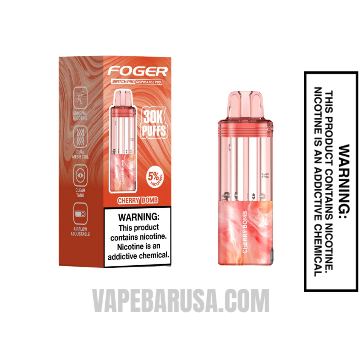 Cherry Bomb Foger Switch Pro 30K Disposable Pod With Package Box