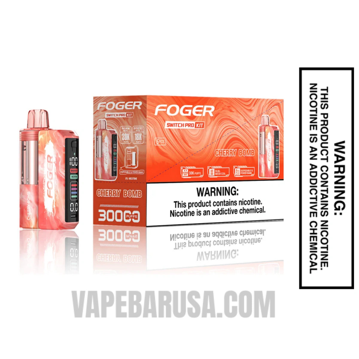 Cherry Bomb Foger Switch Pro 30K Disposable Vape Kit With Bundle Box