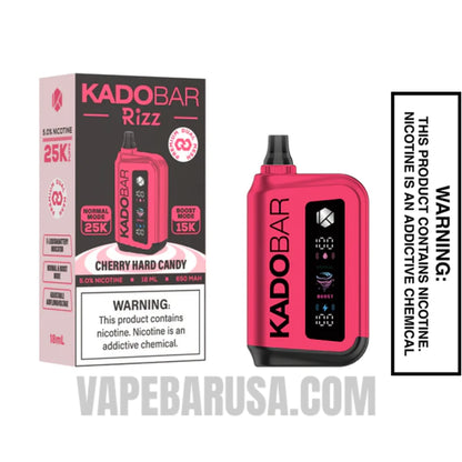 Cherry Hard Candy Kado Bar Rizz 25000 Disposable Vape With Package Box