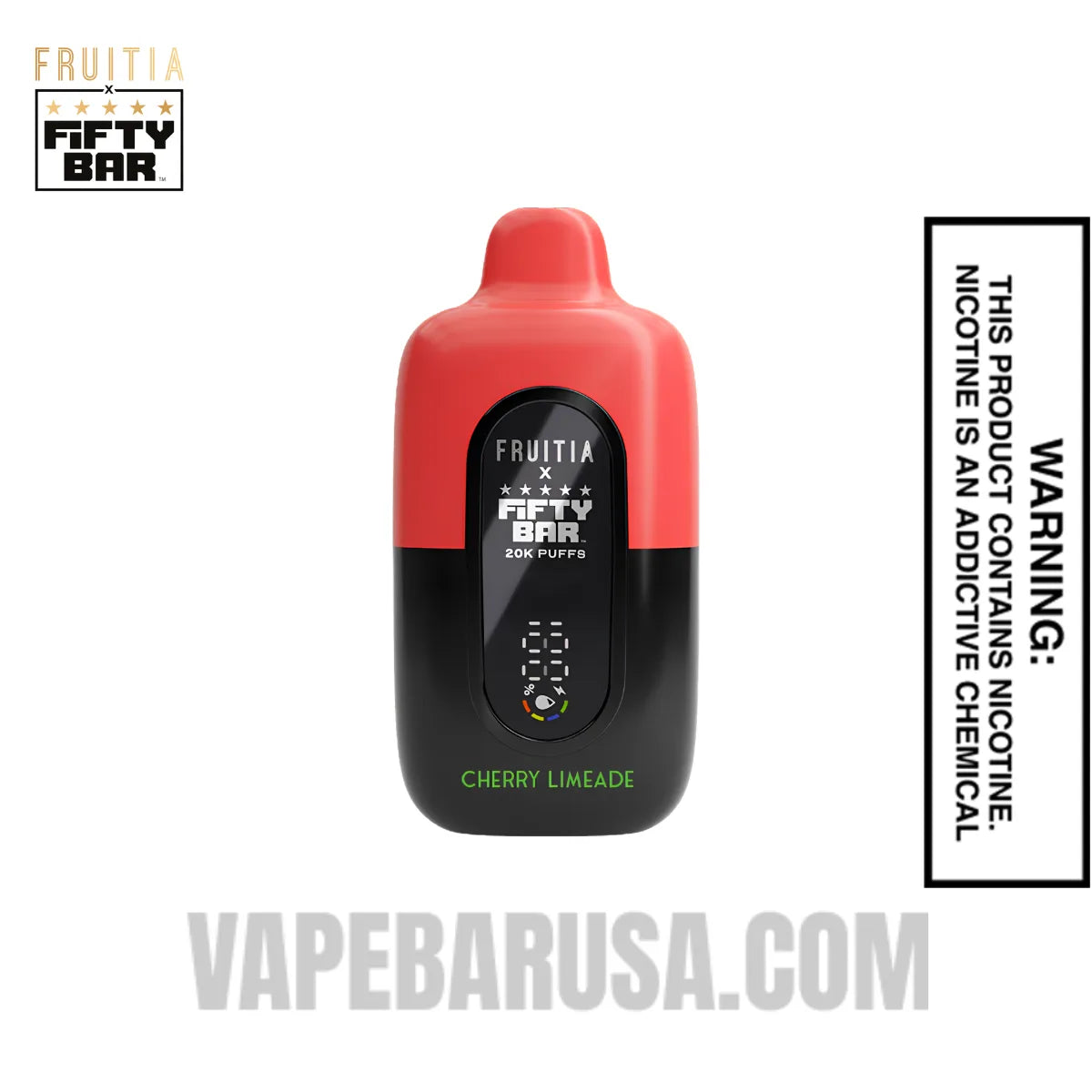 Cherry Lemonade Fruitia X Fifty Bar 20K Disposable Vape