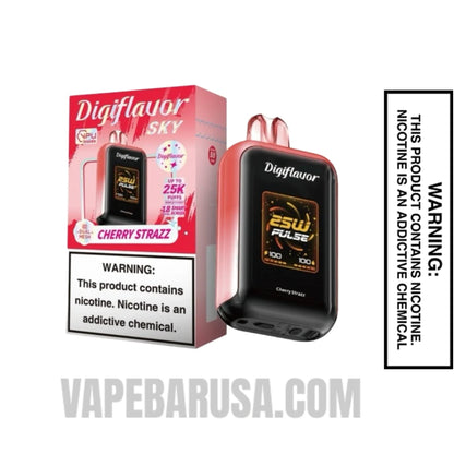 Cherry Strazz Digiflavor Sky 25K Vape With Package Box