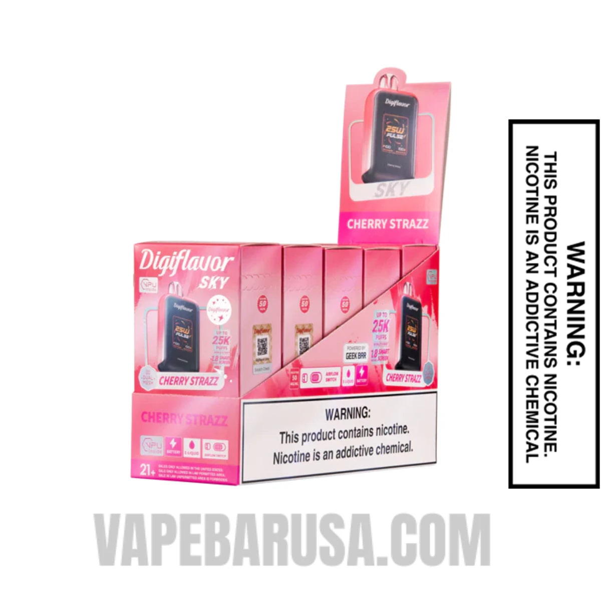 Cherry Strazz Digiflavor Sky 25K Vape With Bundle Box