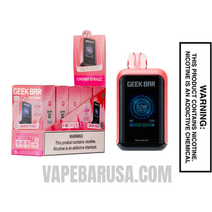 Cherry Strazz Geek Bar Skyview Disposable Vape With Bundle Pack