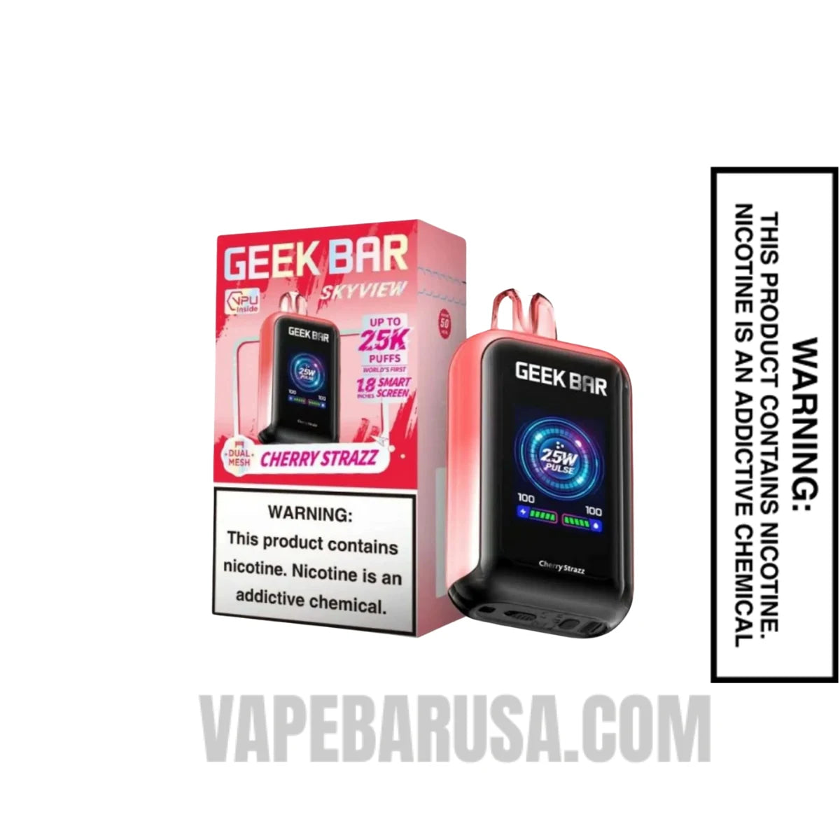 Cherry Strazz Geek Bar Skyview Disposable Vape With Package Box