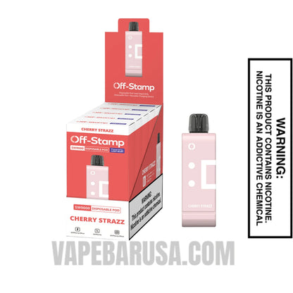 Cherry Strazz Off Stamp SW9000 Disposable Pod With Bundle Pack