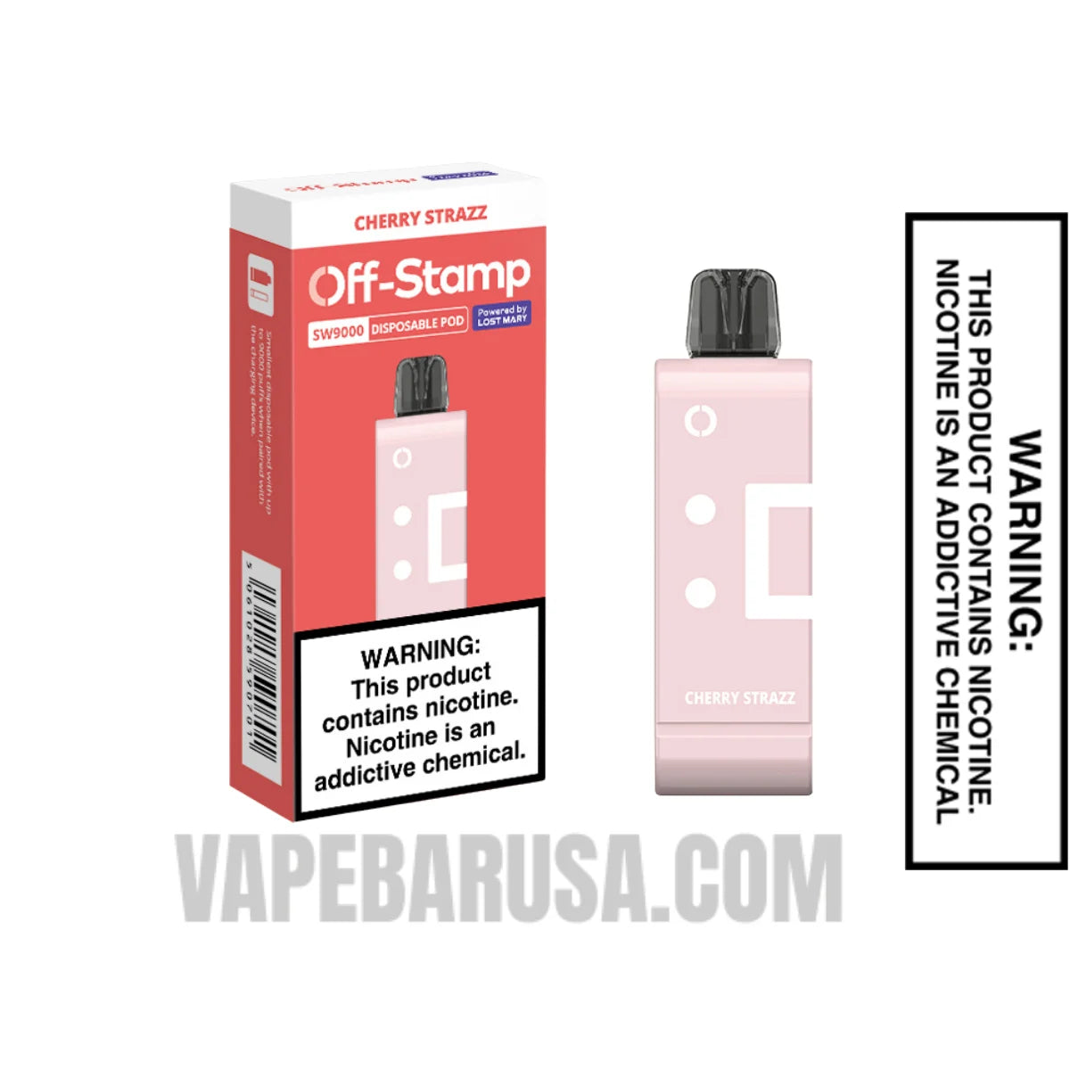 Cherry Strazz Off Stamp SW9000 Disposable Pod With Package Box