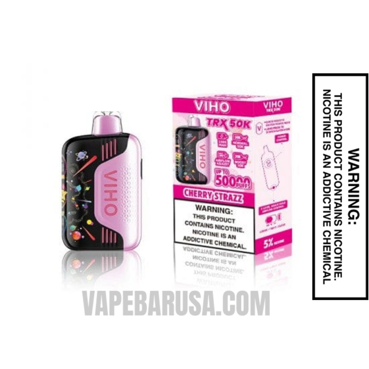 Cherry Strazz VIHO TRX 50K Disposable Vape With Package Box
