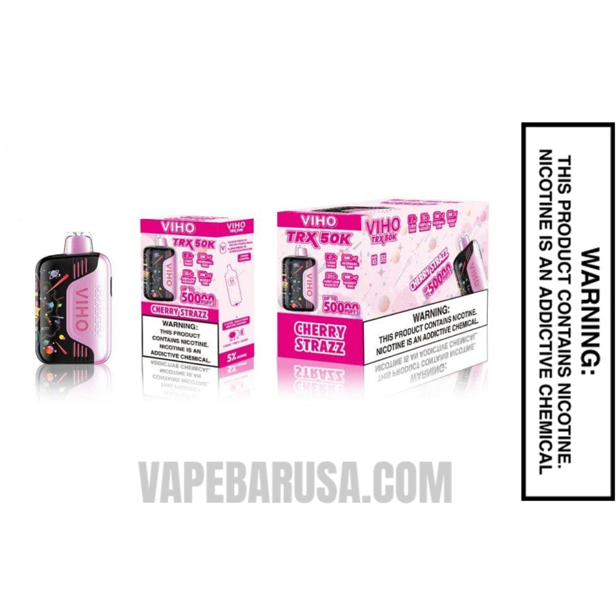 Cherry Strazz VIHO TRX 50K Disposable Vape With Bundle Pack