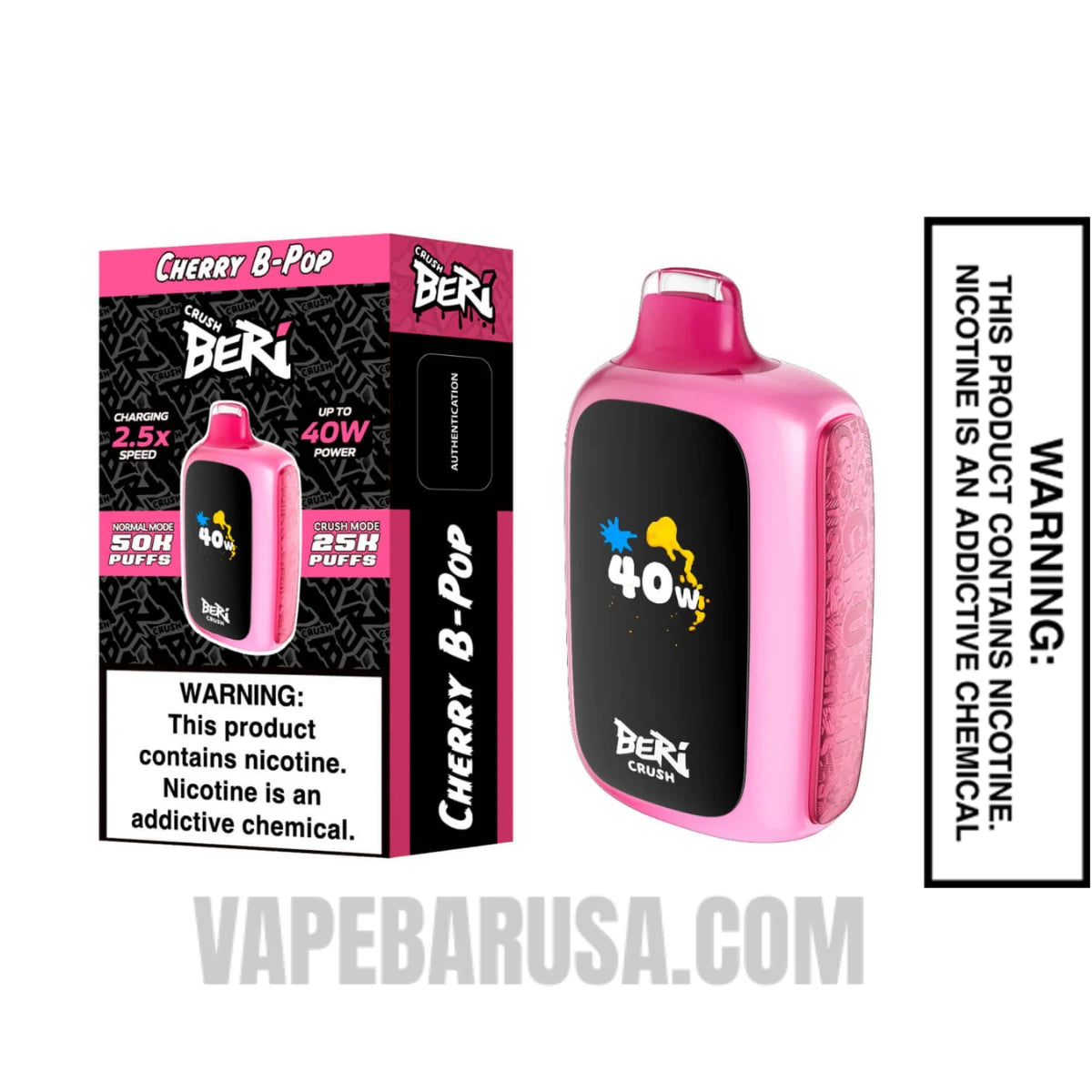 Cherry B-Pop Beri Crush 50K Disposable Vape With Package Box
