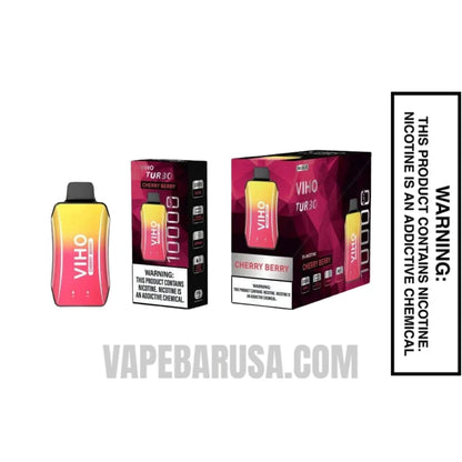 Cherry Berry VIHO Turbo Vape 10000 Puffs With Bundle Pack