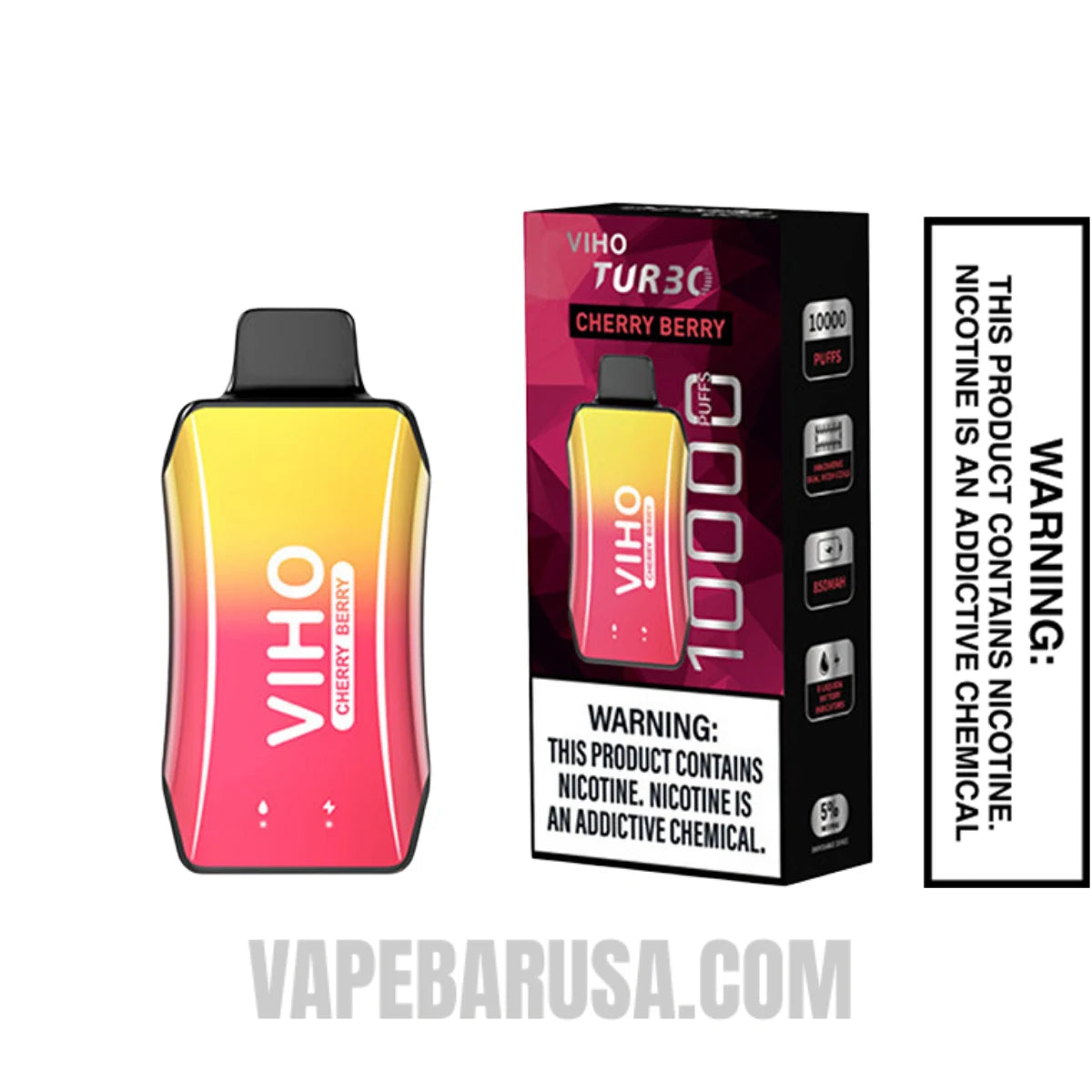 Cherry Berry VIHO Turbo Vape 10000 Puffs With Package Box