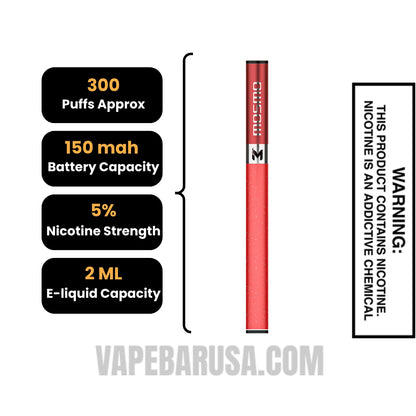 Cherry Lemon MOSMO Stik Disposable Specifications