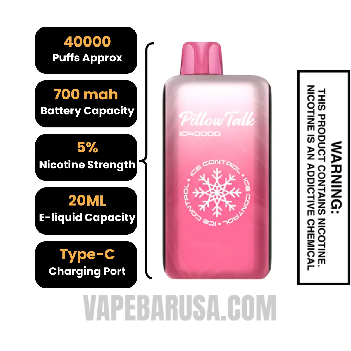 Cherry Lemon Pillow Talk IC40000 Crystal Edition Vape Specification