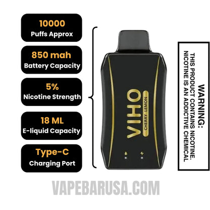 Cherry Lemon VIHO Turbo Vape 10000 Puffs