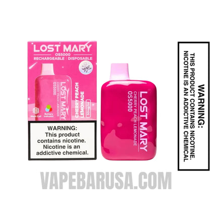 Cherry Peach Lemonade Lost Mary OS5000 Vape With Package Box