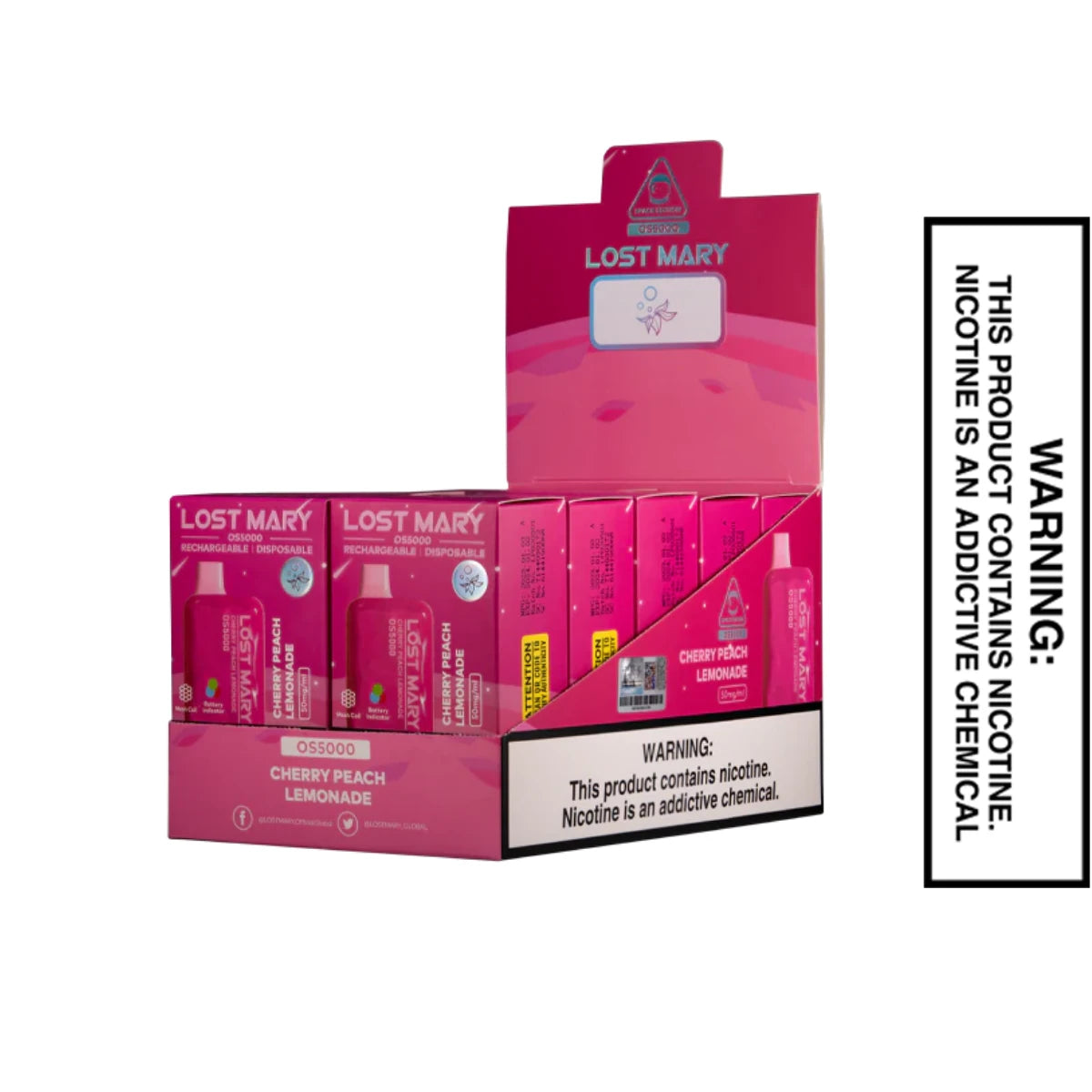 Cherry Peach Lemonade Lost Mary OS5000 Vape With Bundle Pack