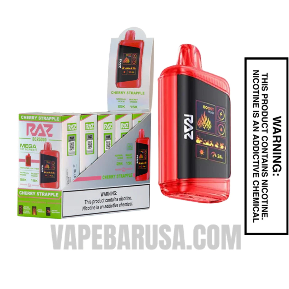 Cherry Strapple RAZ DC25000 Disposable Vape With Bundle Pack