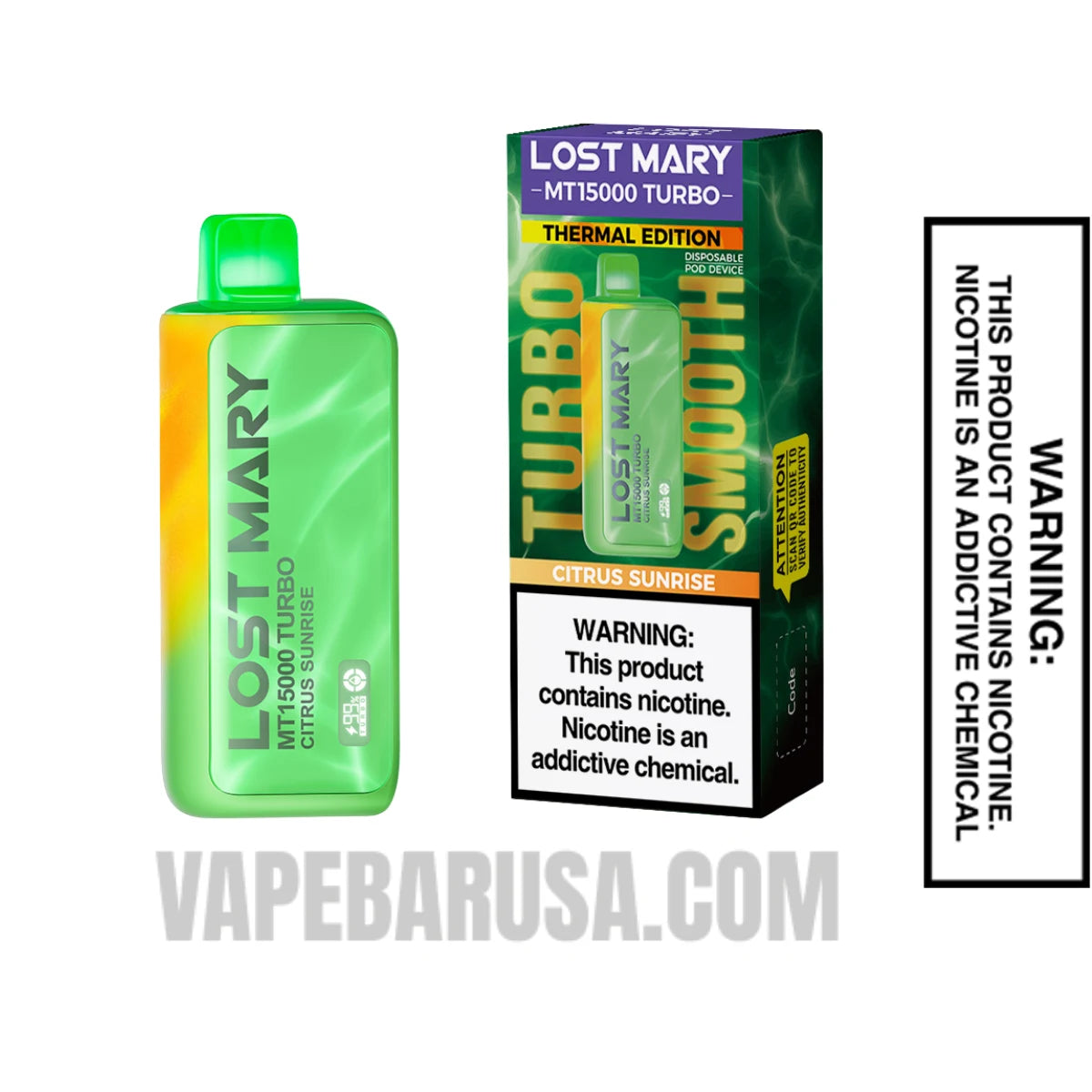 Citrus Sunrise Lost Mary MT15000 Disposable Vape With Package Box