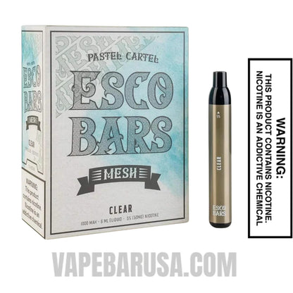 Clear Esco Bars 2500 Puffs Disposable Vape with Bundle Pack