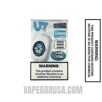 Clear Flum UT Bar 50K Disposable Vape With Package Box