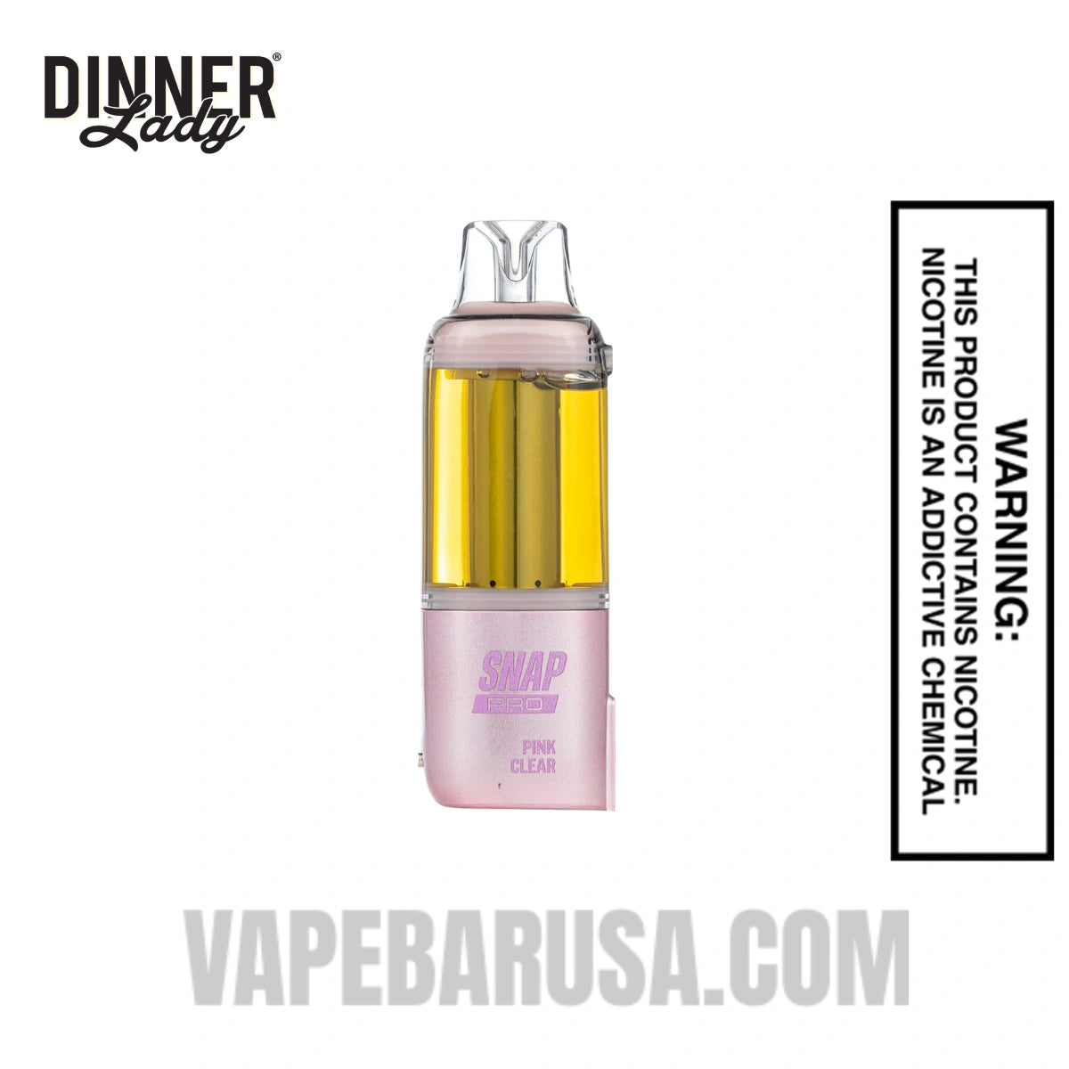 Clear Pink Dinner Lady Snap Pro 35K Disposable Vape Pod