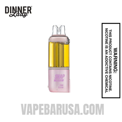 Clear Pink Dinner Lady Snap Pro 35K Disposable Vape Pod