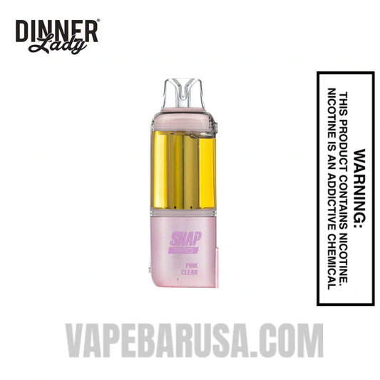 Clear Pink Dinner Lady Snap Pro 35K Disposable Vape Pod