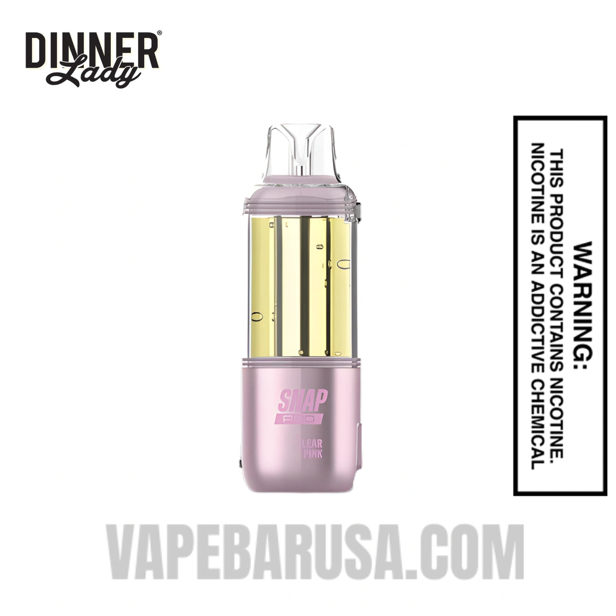 Clear Pink Dinner Lady Snap Pro Intense 35K Pre-filled Replacement Pod