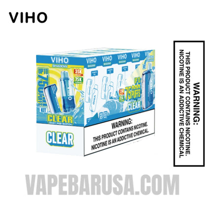 Clear VIHO Shadow 75K Vape Kit With Bundle Pack