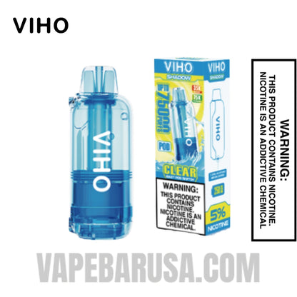 Clear VIHO Shadow 75K Vape Pod With Package Box