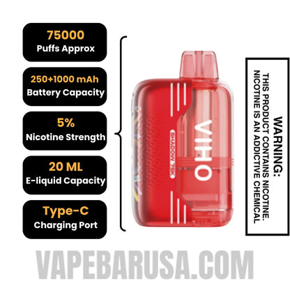 Cola slush VIHO Shadow 75K Vape Kit Specifications
