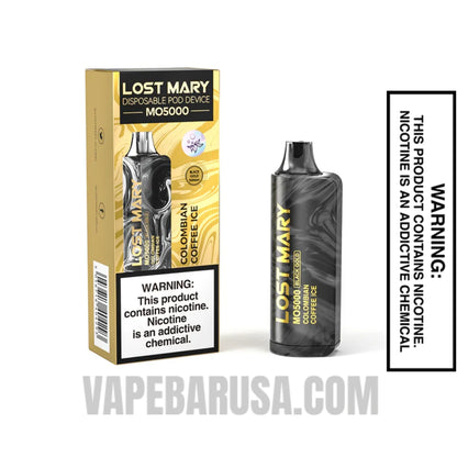 Colombian Coffee Ice Lost Mary MO5000 Black Gold Edition Vape With Package Box