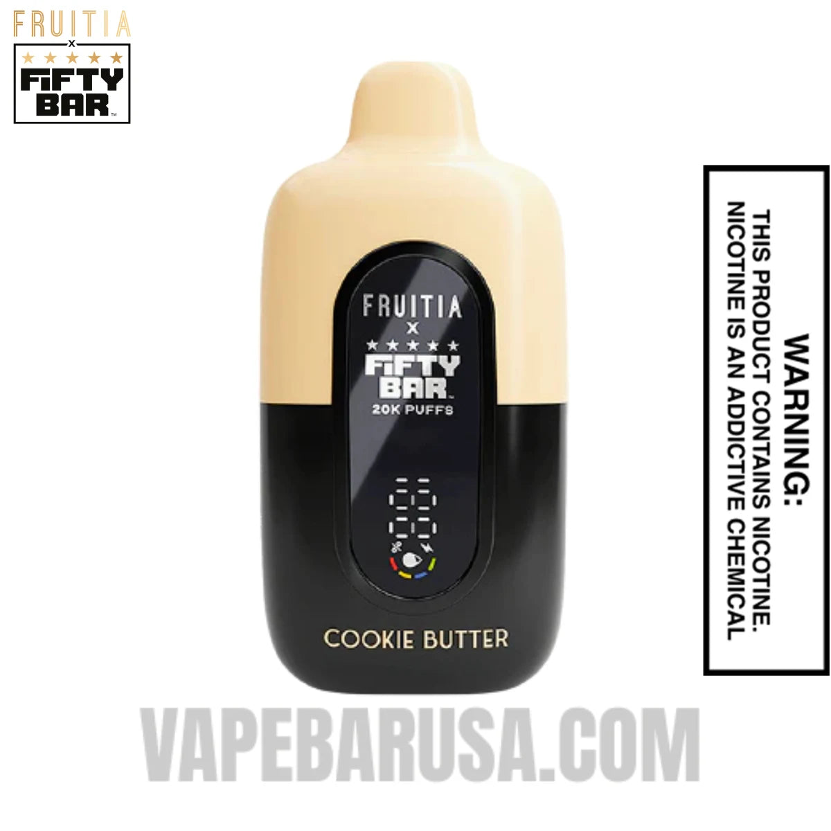 Cookie Butter Fruitia X Fifty Bar 20K Vape