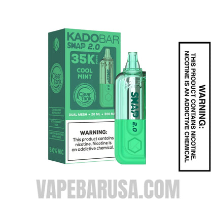 Cool Mint Kado Bar Snap 2.0 35K Disposable Vape Pod