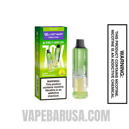 Cool Mint Lost Mary Nera Fullview 70K Disposable Vape Pod With Package Box