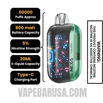 Cool Mint Nexa Ultra 50000 Disposable Vape Specifications
