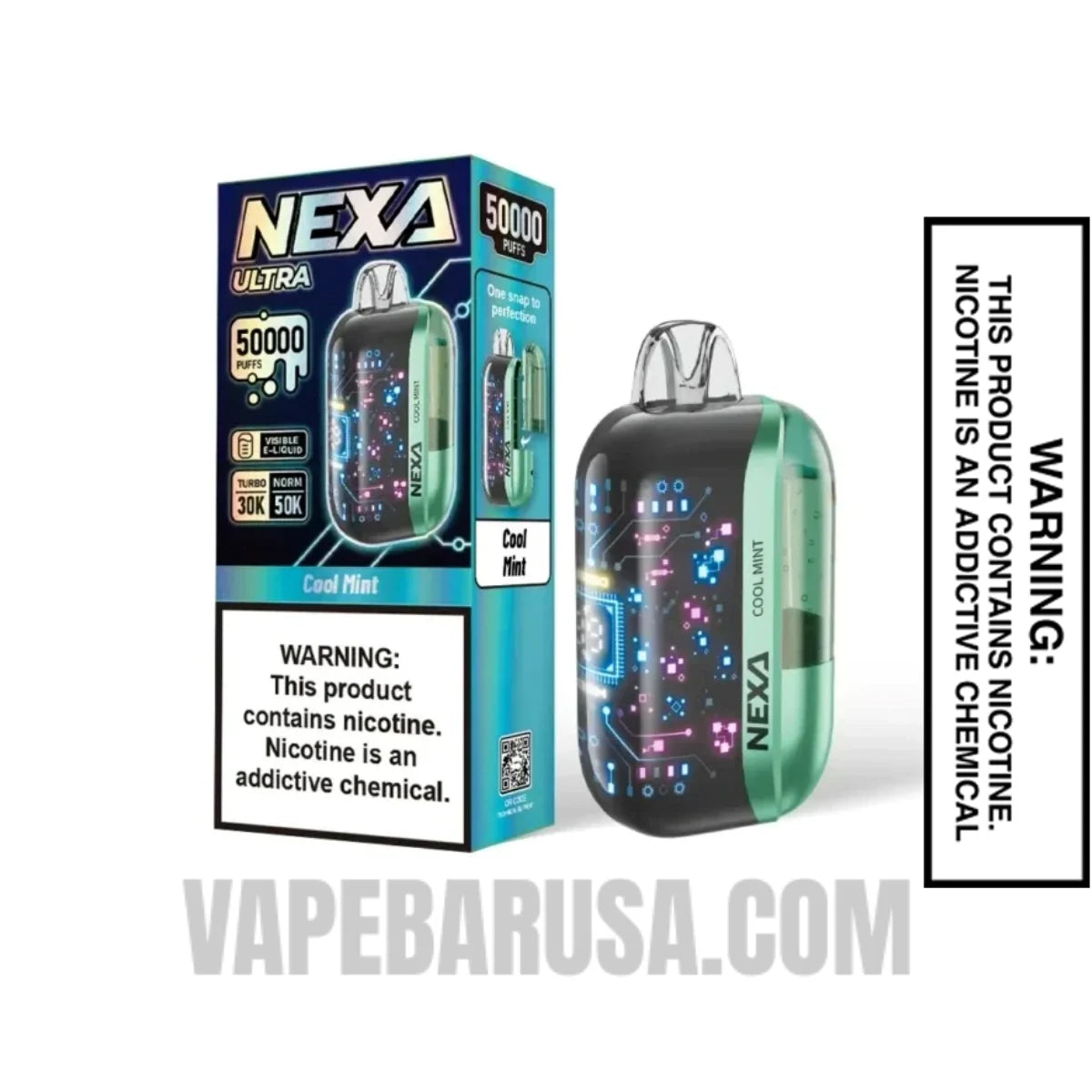 Cool Mint Nexa Ultra 50000 Disposable Vape With Package Box