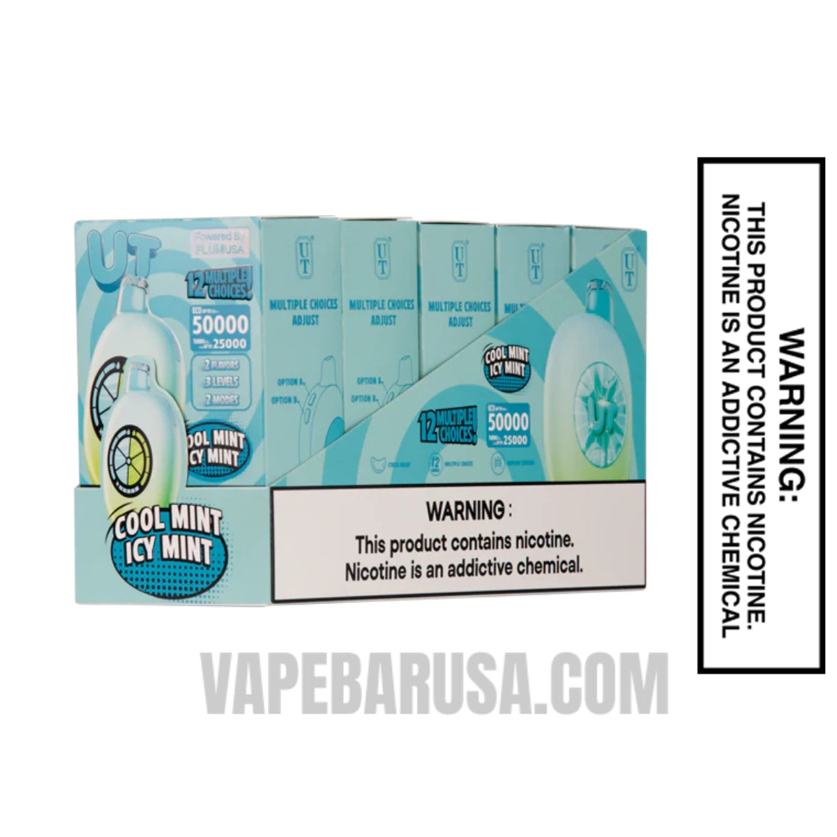Cool Mint/Icy Mint Flum UT 50K Disposable Vape With Bundle Box