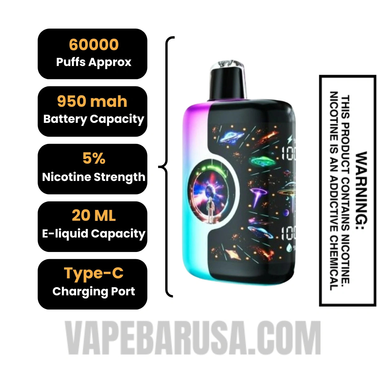 Cool Mints Kangvape Speedy Beast X 60K Disposable Vape Specifications