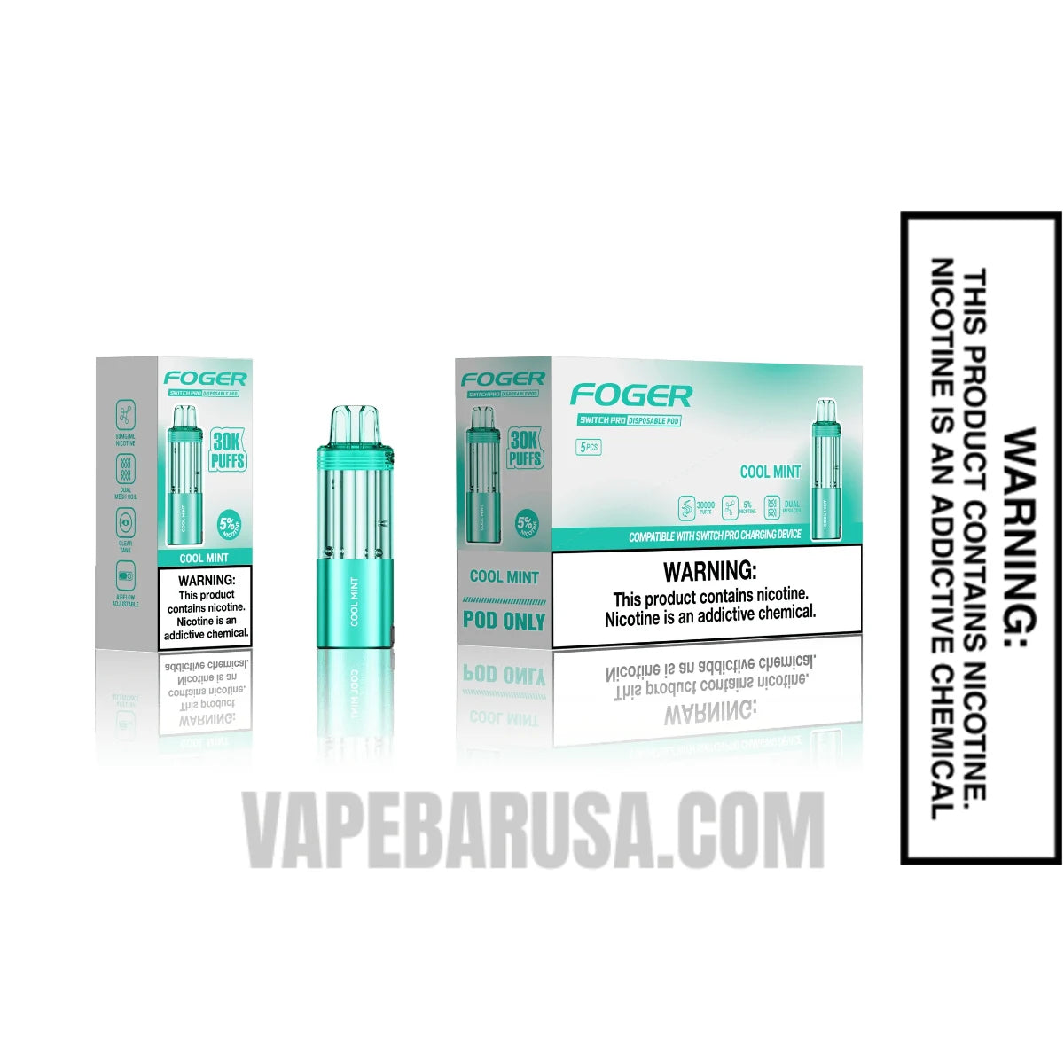 Cool Mint Foger Switch Pro Disposable Vape With Bundle Box