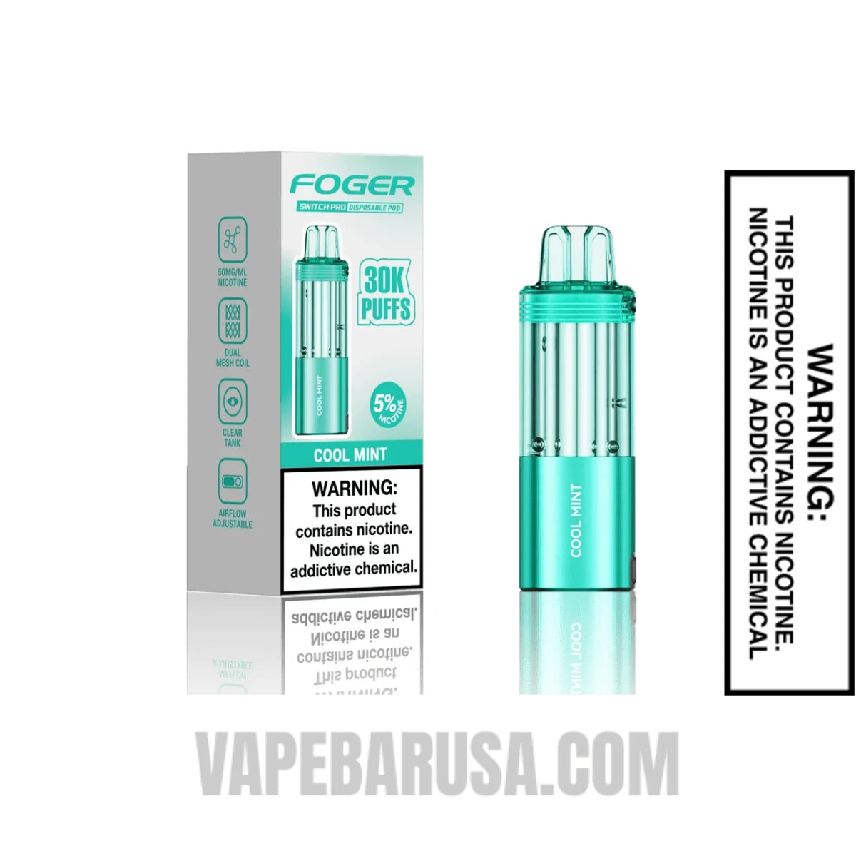 Cool Mint Foger Switch Pro Disposable Vape With Package Box