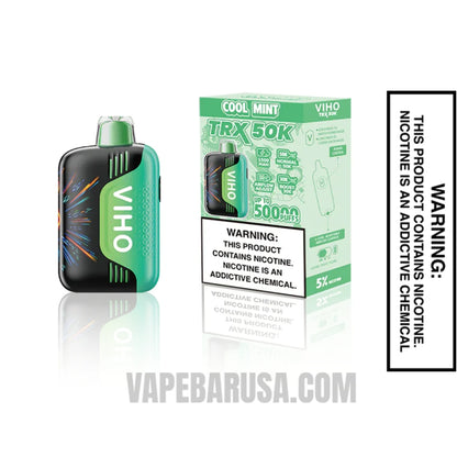 Cool Mint VIHO TRX 50K Disposable Vape With Package Box
