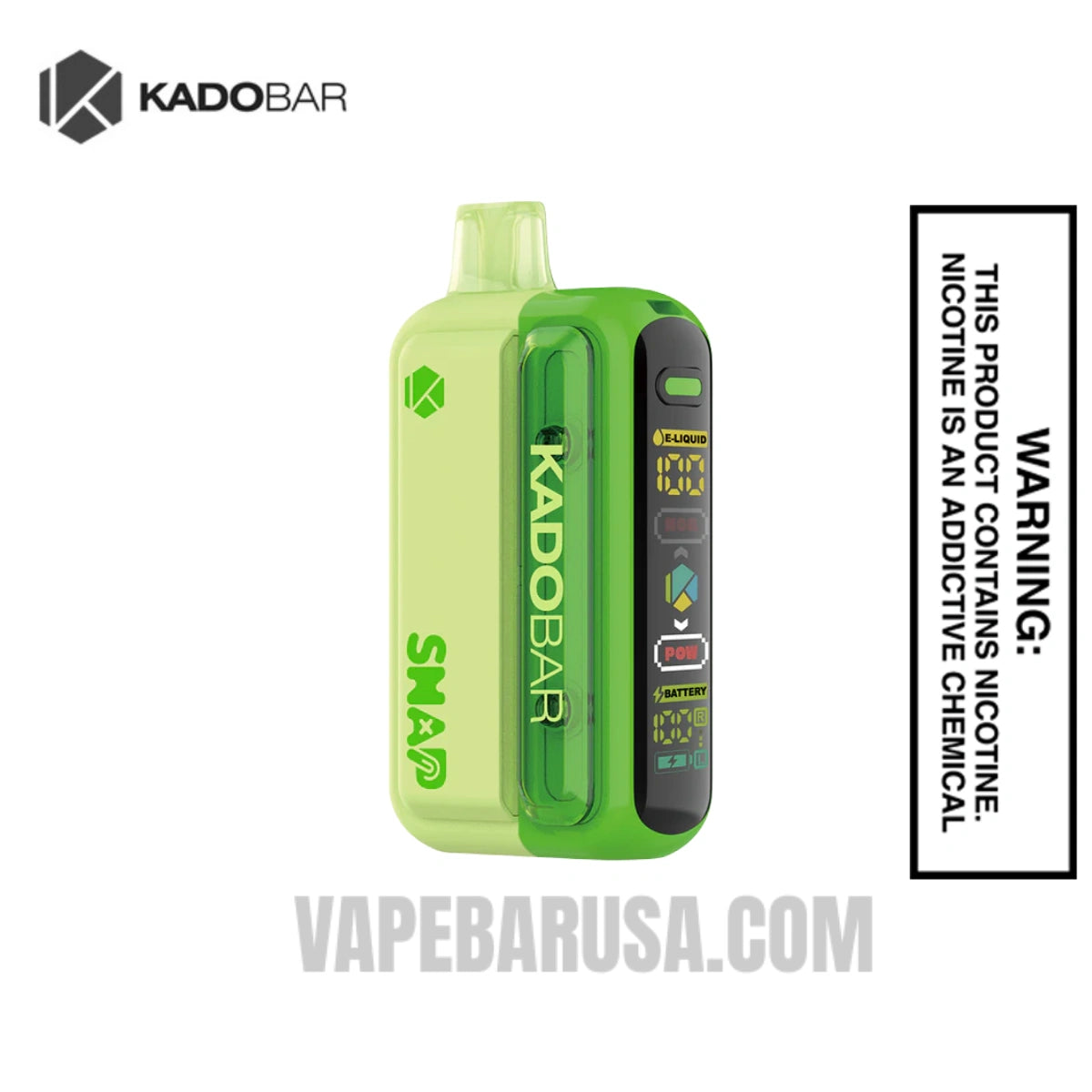 Sour Apple Kado Bar Snap 25K Disposable Vape Kit