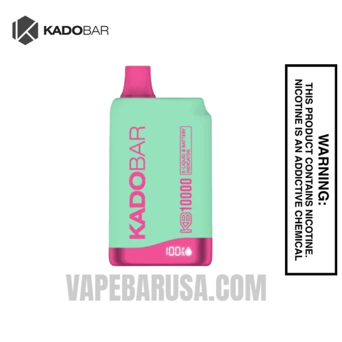 Watermelon Strawberry Ice Kado Bar 10000 Puffs 0% Nic Vape 