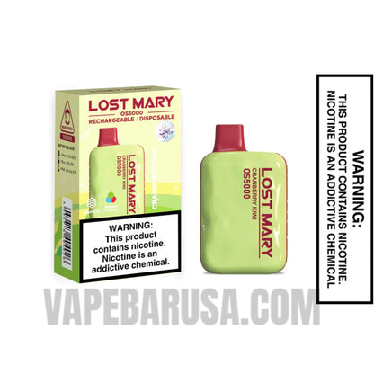 Cranberry Kiwi Lost Mary OS5000 Disposable Vape With Package Box