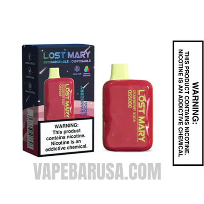 Cranberry Soda Lost Mary OS5000 Disposable Vape With Package Box