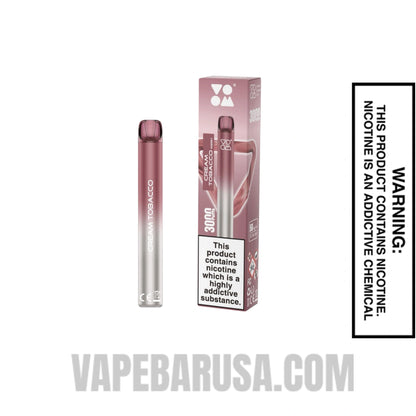 Cream Tobacco Voom Mesh 3000 Puffs Disposable Vape With Package Box 