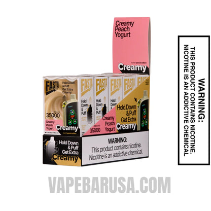 Creamy Peach Yogurt Fasta Burrst 35000 (Creamy Edition) Vape With Bundle Box